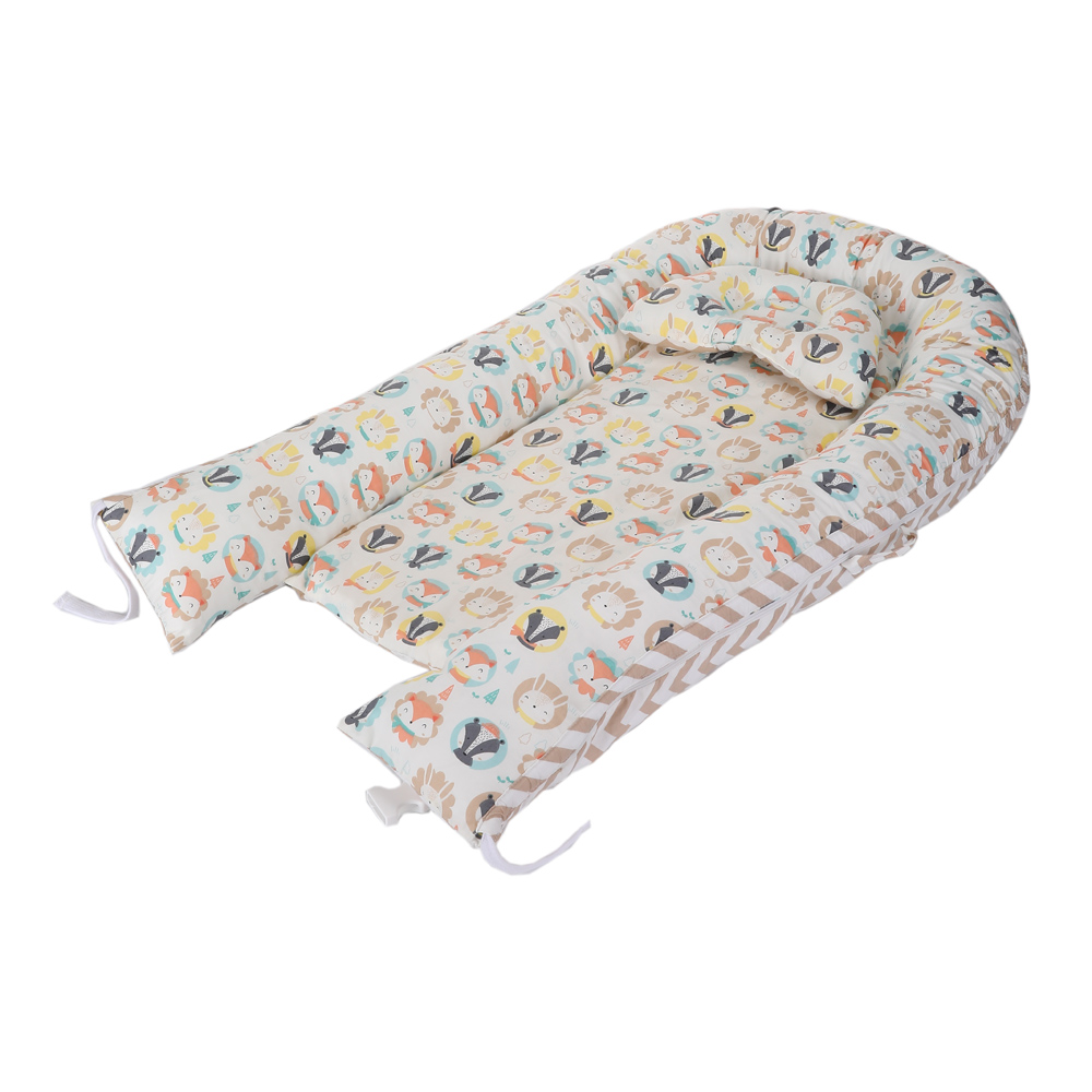 Detachable Baby Nest Lounger Co-Sleeping Newborn 100% Soft Cotton Breathable Portable Crib