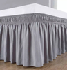 Home Textiles Bed Skirt Polyester Pongee Bed Skirt Frame Wrap Around Cover Dust Ruffled Solid Bed Skirts
