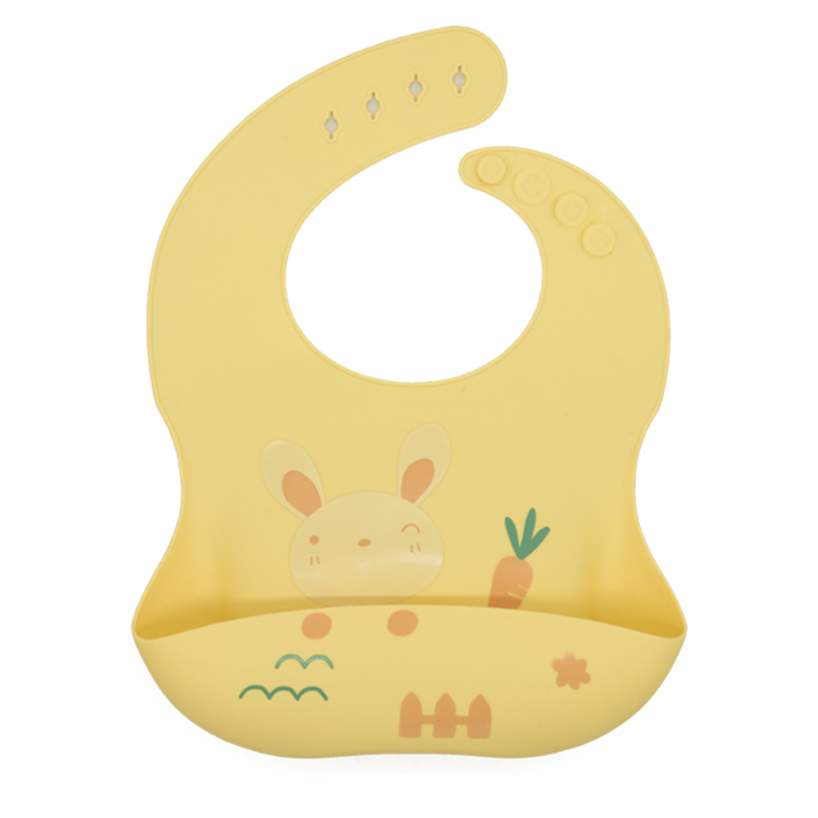 2022 Hot Selling Silicone Animal Baby Bibs For Babies And Toddlers Waterproof Adjustable Soft Extra Wide Food Catcher Pocket