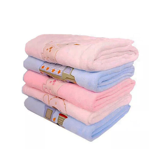 Polyester Coral Fleece Embroidery Super Soft Knitted Blanket Double Knit Custom Baby Blanket Children