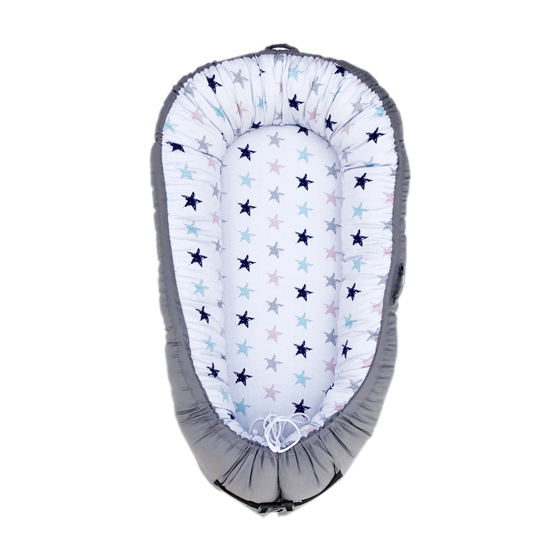 Washable Detachable Flexible Folding Cotton Organic Lounger Newborn Co Sleeper Baby Nest Portable Bed Baby Lounger Cotton Baby
