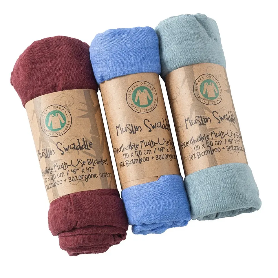 Newborn Muslin Square Cotton Towel Bamboo Fiber 120*120cm Super Soft Security Baby Blankets Cotton